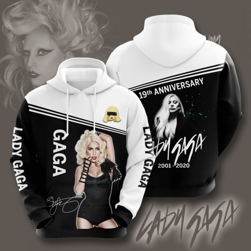 Lady Gaga 19th Anniversary 2001-2020 For Lover 3d Hoodie