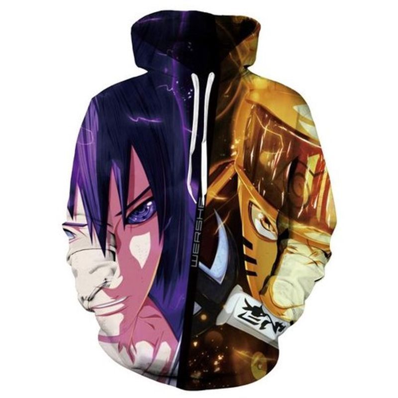 Naruto And Sasuke Final Battle Naruto Anime All Over Print 3d Zip 3 Hoodie