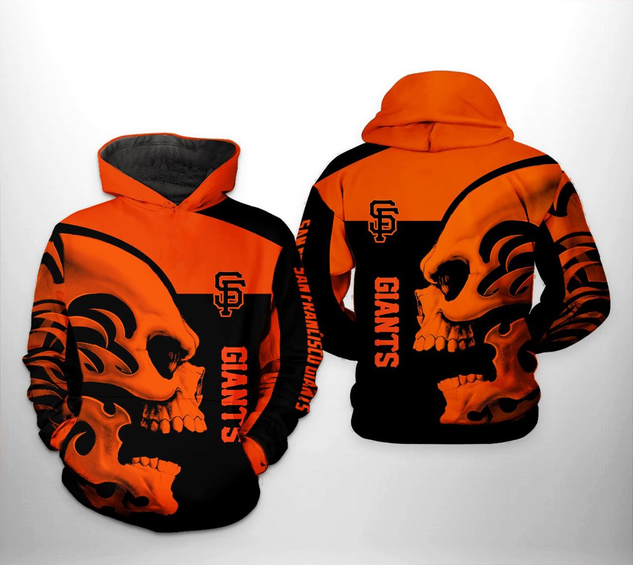 San Francisco Giants MLB Skull 3D Printed Hoodie