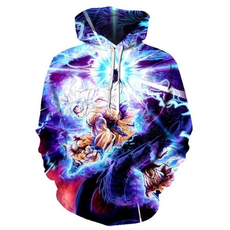 Son Goku Dragon Ball Super Saiyan Over Print 3d Zip 42 Hoodie