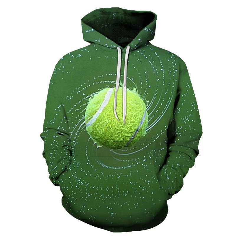 Spinning Tennis Ball 3D - Sweatshirt, Hoodie, Pullover