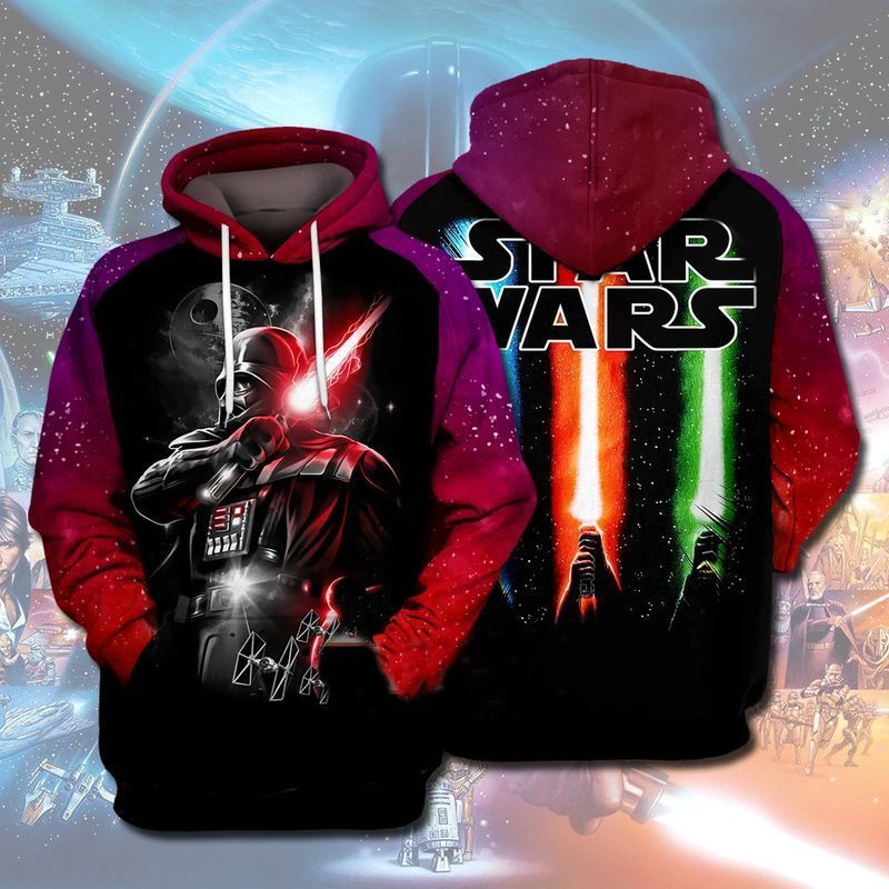 Star Wars Dark Lord D.Vader Lightsaber 3d Zip Hoodie