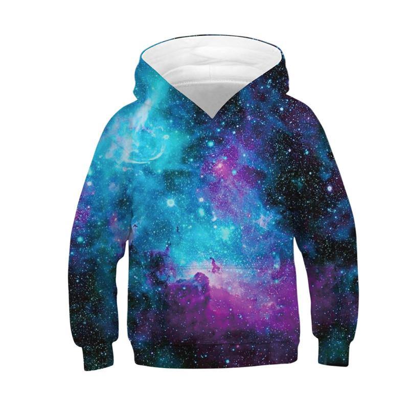 Teen Boys' Galaxy Hoodie Pocket Pullover Hoodies 4-16Y