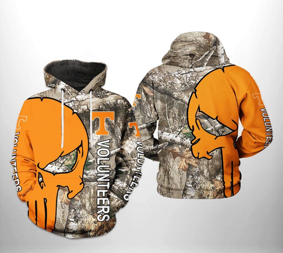 Tennessee Volunteers NCAA Camo Veteran Hunting 3D Printed Hoodie