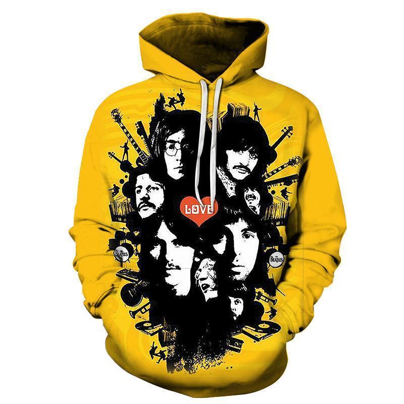 The Beatles Love 3D Sweatshirt Hoodie Pullover