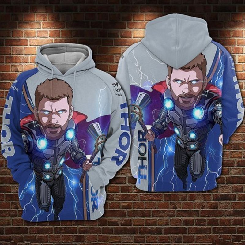 Thor All Over Printed 3d 2 Hoodie
