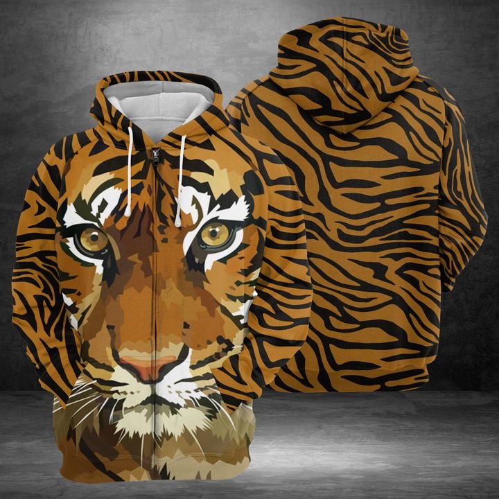 Tiger Face 3D Printed Hoodie