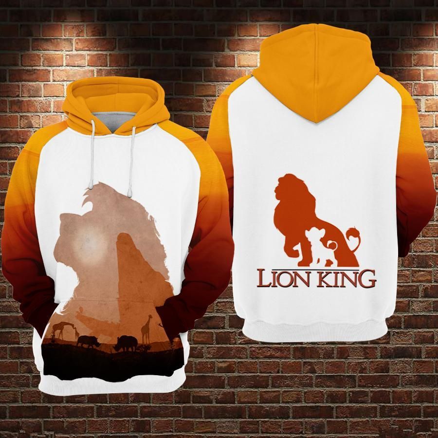 Tigger The Lion King 5 Over Print 3d Zip Hoodie