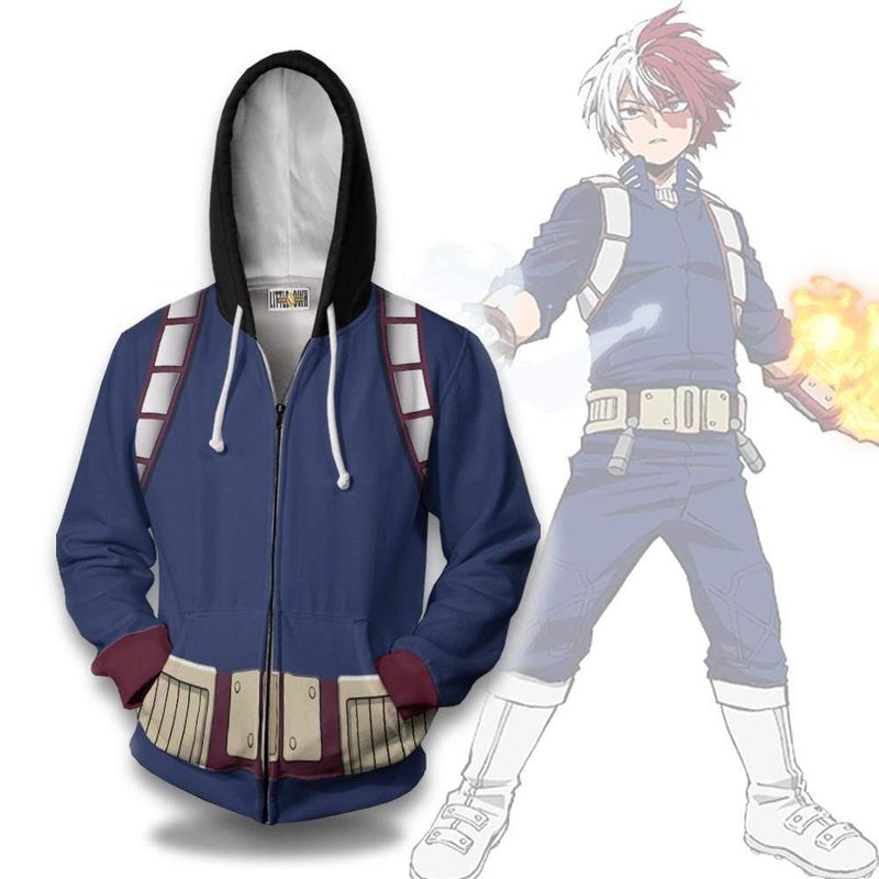 Todoroki Hoodie My Hero Academia Jacket MHA Clothes Anime Outfits