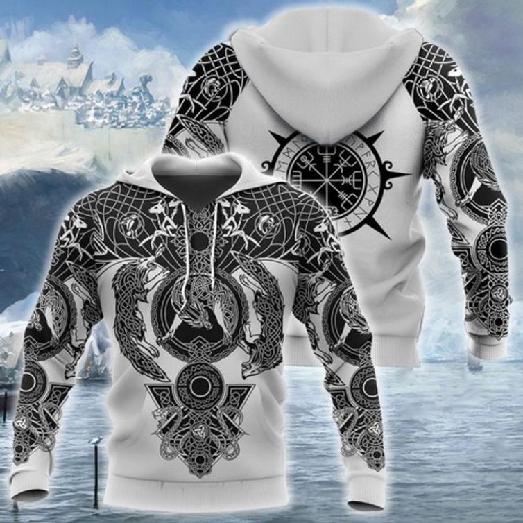 Viking Tattoo All Over Printed 3d Hoodie