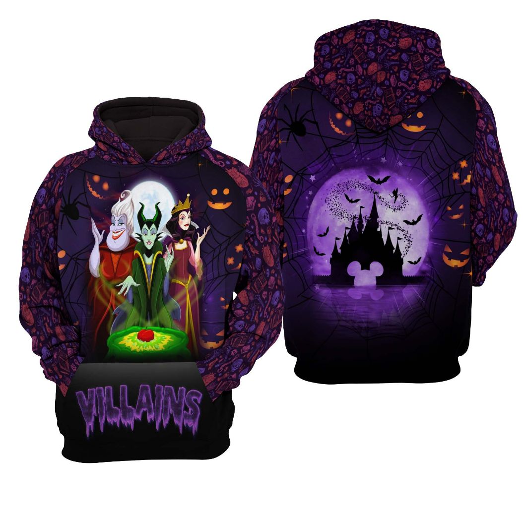Villains Halloween  Disney 3D Hoodie