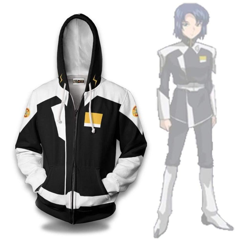 ZAnimeT Gundam Black Uniform Unisex Casual Hoodie Cosplays