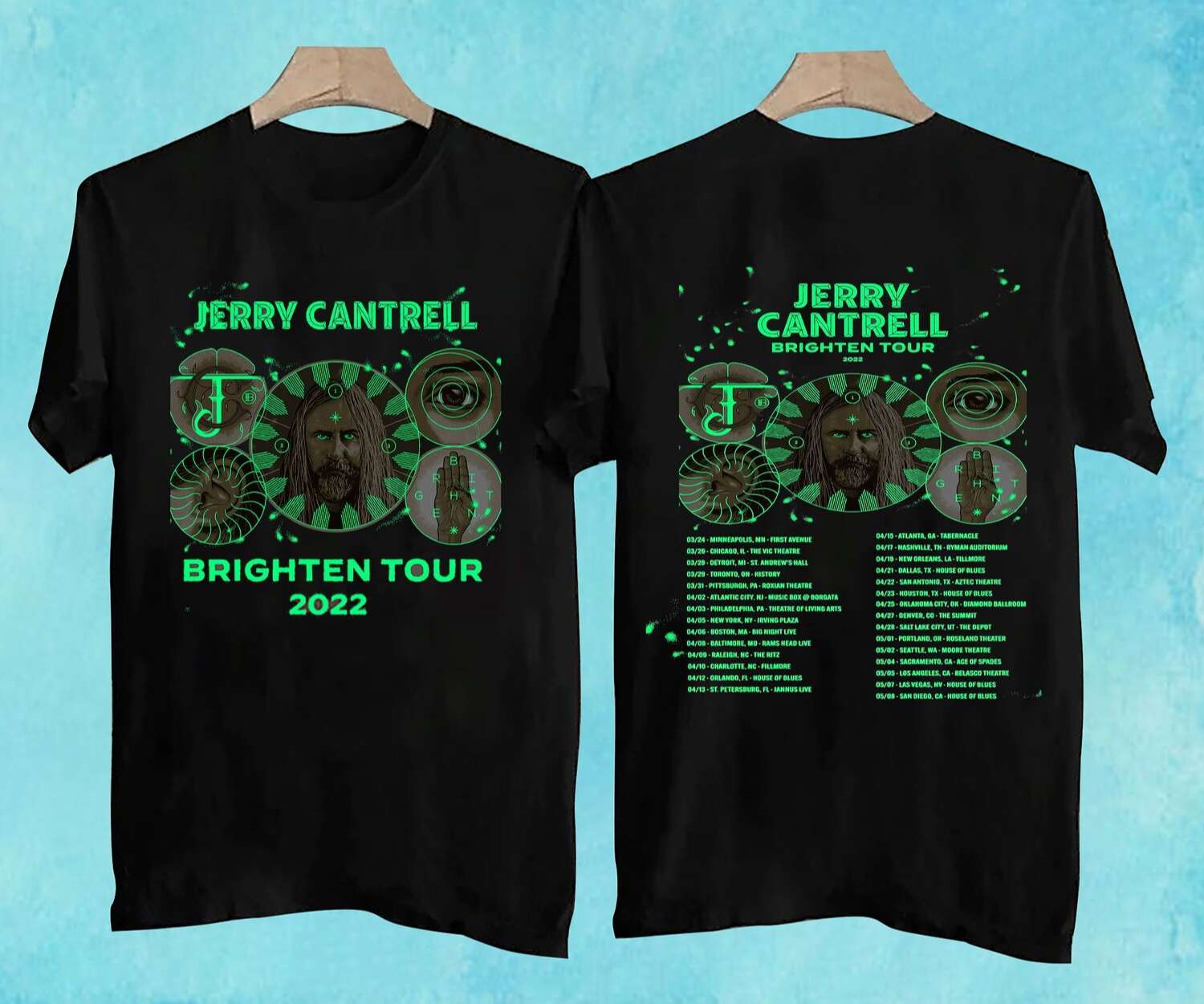 Jerry Cantrell Alice In Chains Announces 2022 North American Solo Tourgn T-Shirt