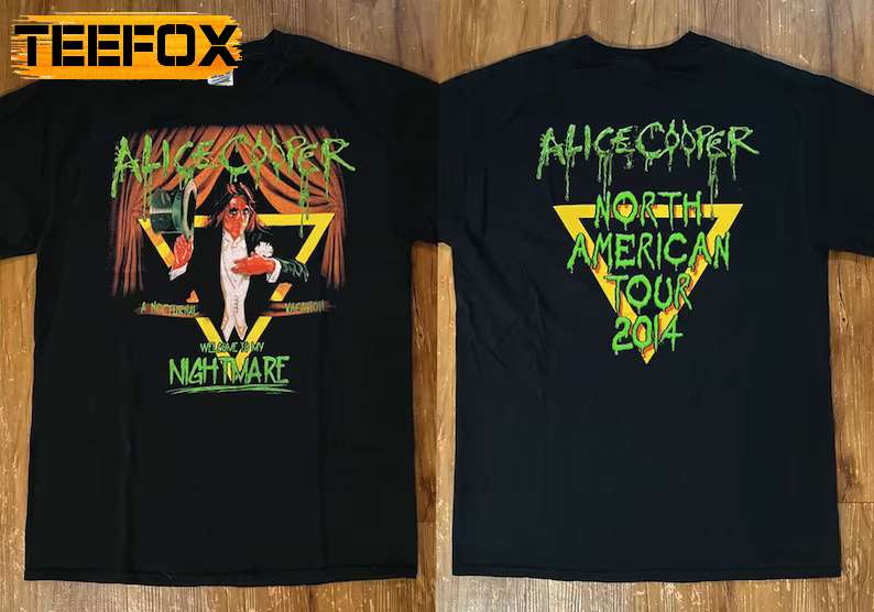 Alice Cooper A Nocturnal Vacation Welcome To My Nightmare 2014 Tour T-Shirt