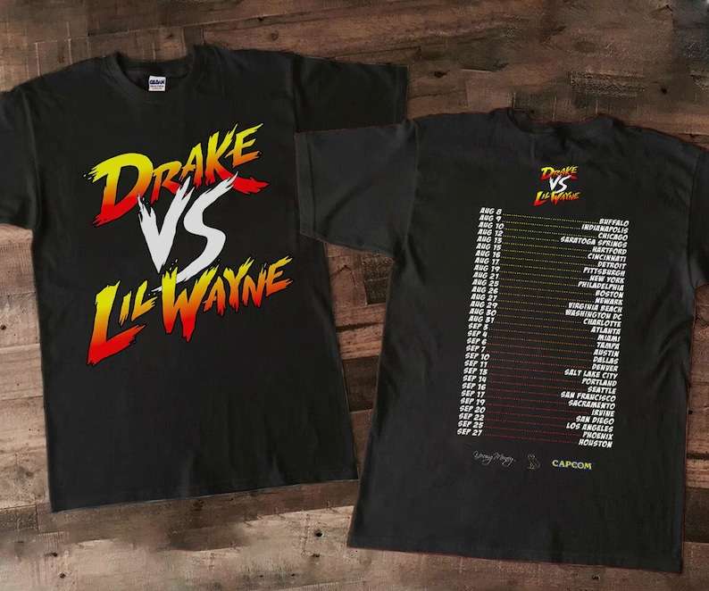 Drake vs Lil Wayne Tour Concert T-Shirt