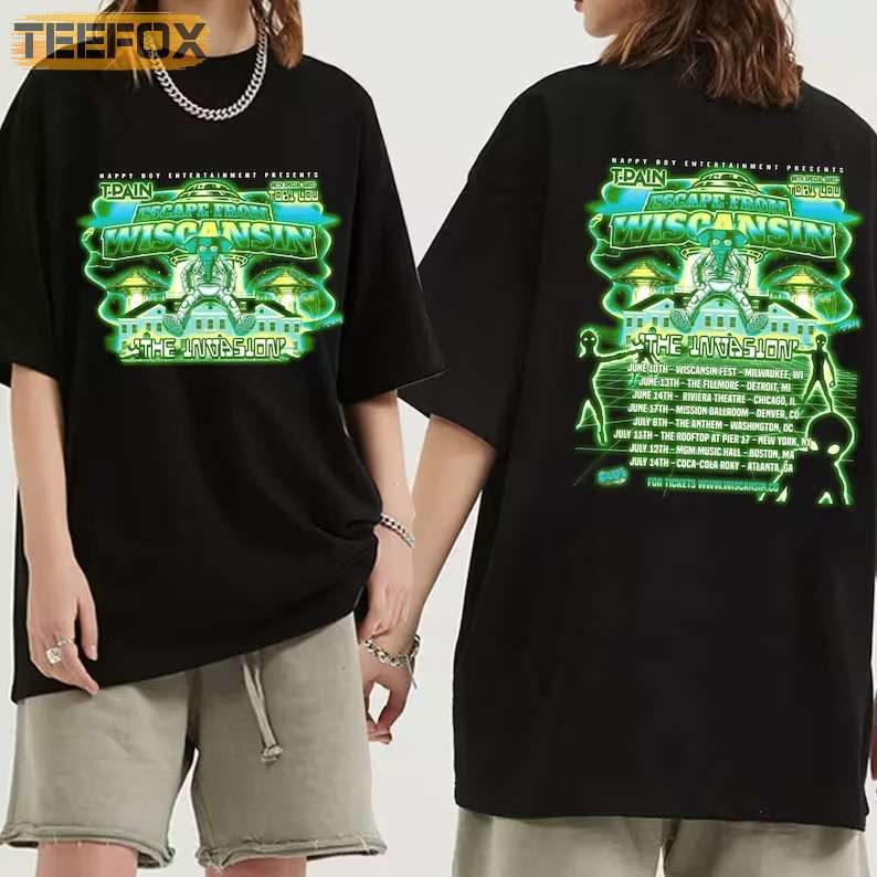 T Pain Escape From Wiscansin The Invasion Tour 2023 T-Shirt
