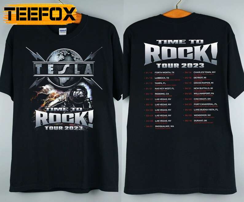 TESLA Time To Rock Tour 2023 Concert T-Shirt