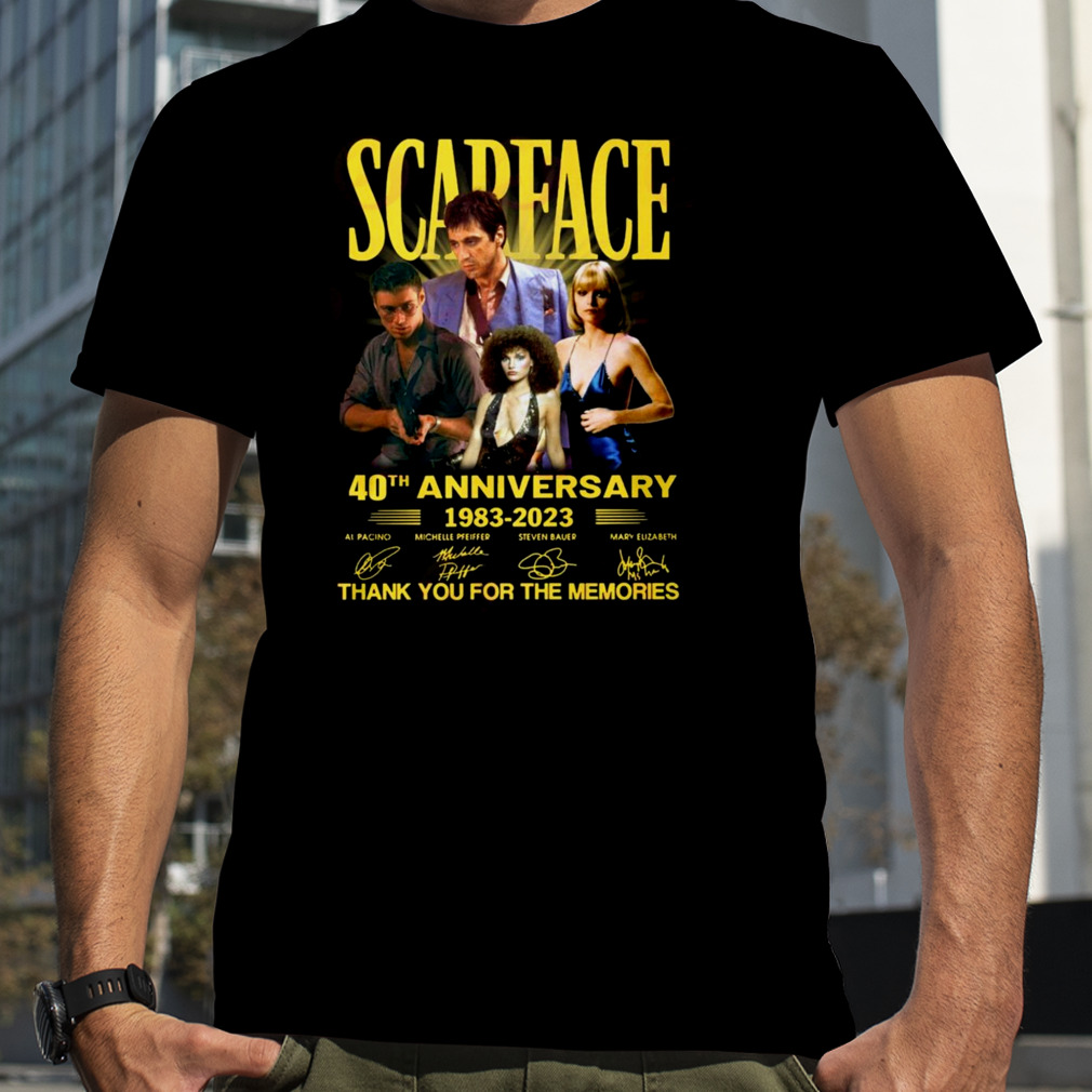 Scarface 40th Anniversary 1983 – 2023 Thank You For The Memories T-Shirt
