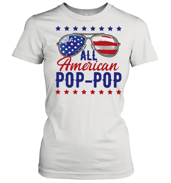 All American Pop Pop 4th Of July Amrican Flag shirt