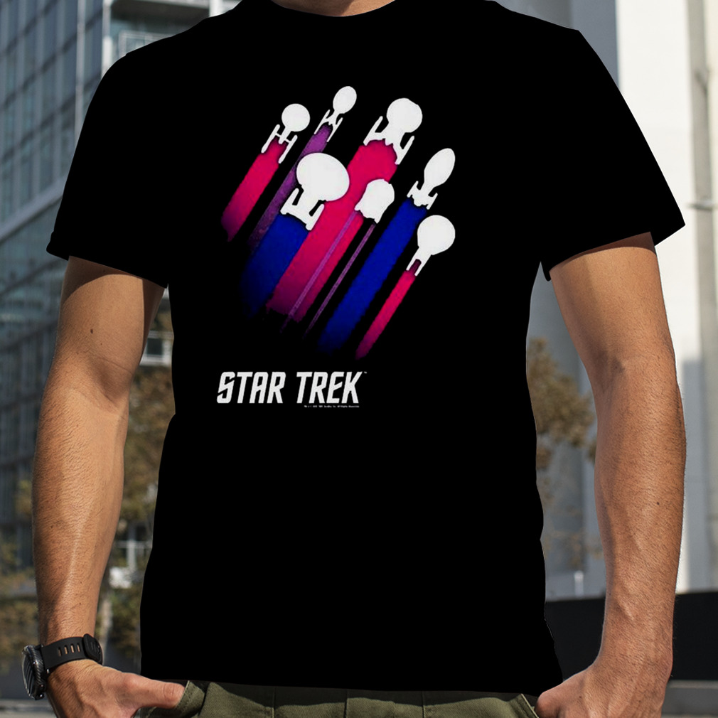 Star Trek Bisexual Flag Streaks Pride Shirt