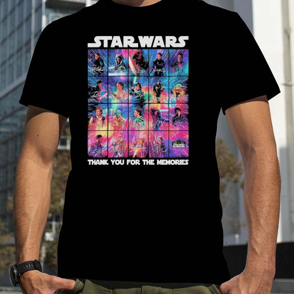 Star Wars Celebration 2023 thank you for the memories signatures shirt