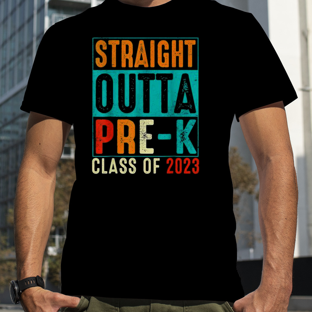 Straight Outta Pre K Class of 2023 Preschool Graduation vintage T-Shirt
