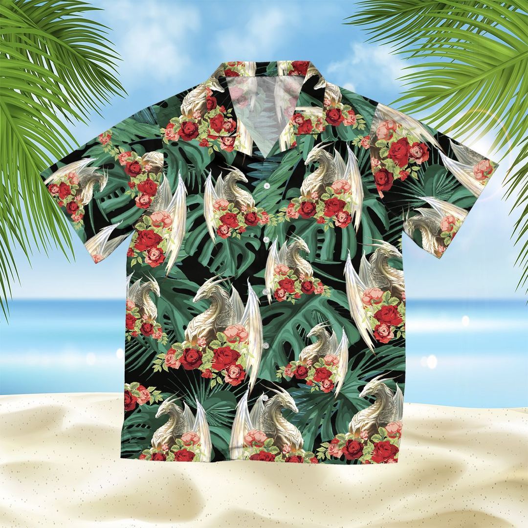 Dragon Green High Quality Hawaiian Shirt