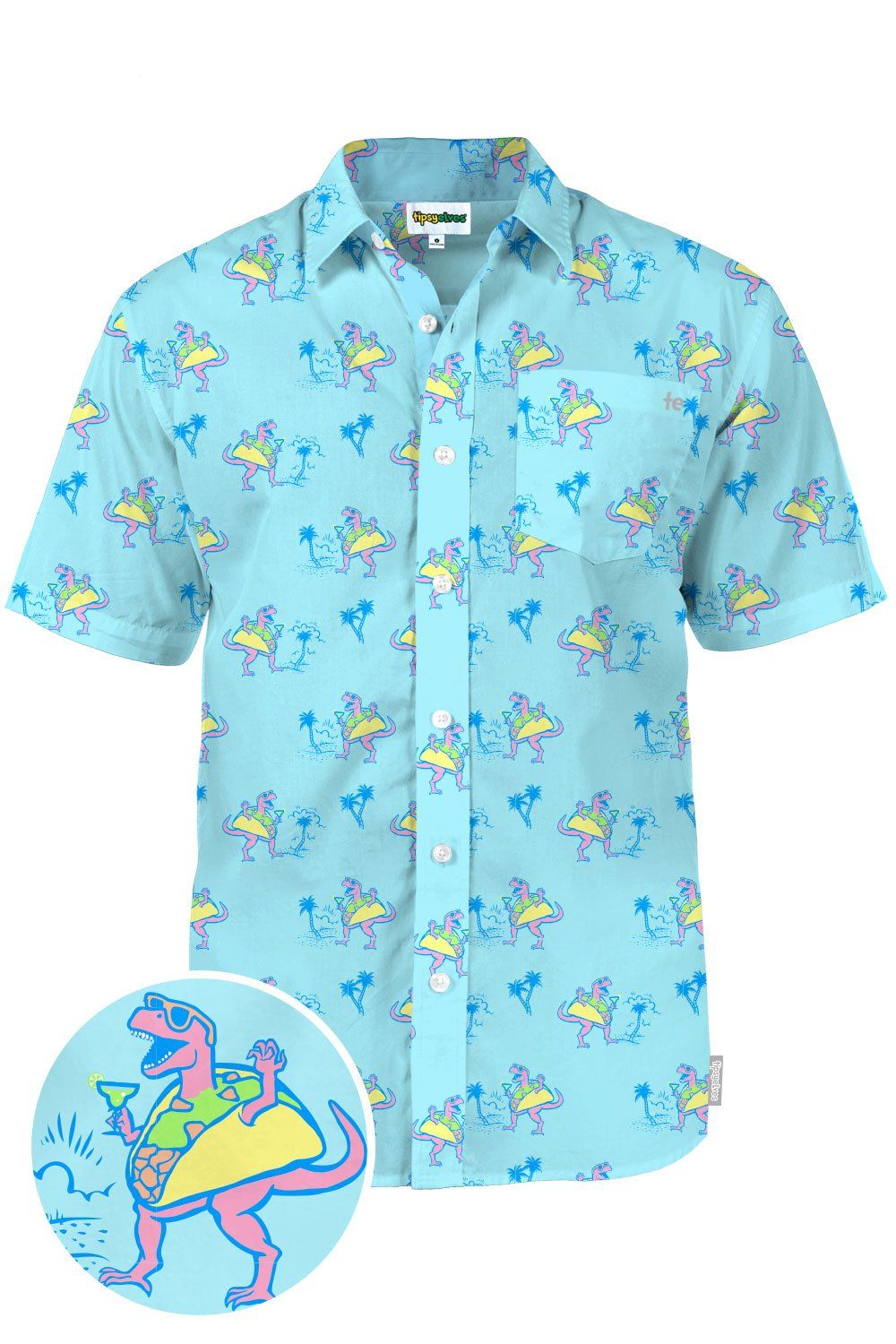 Tacosaurus Blue Nice Design Hawaiian Shirt