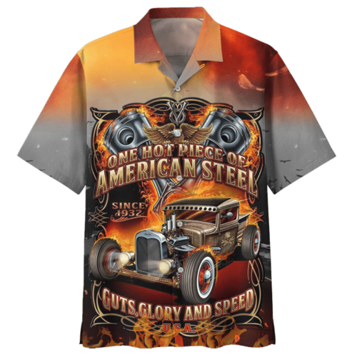One Hot Piece Of American Steel Hawaiian Shirt