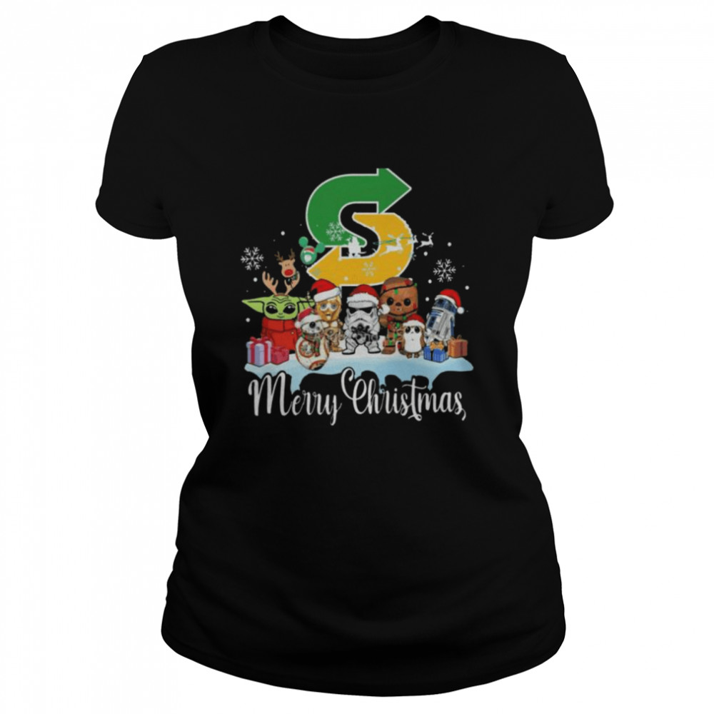 star Wars Character Chibi Subway Merry Christmas 2021 Shirt