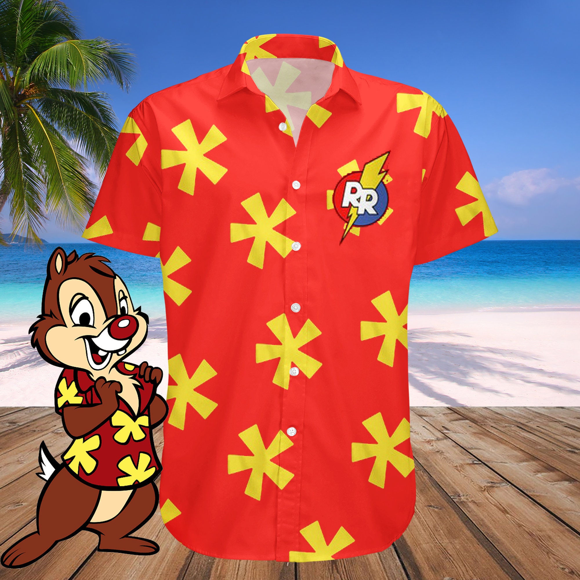 3D Chip And Dale Vacation Unisex Hawaiian Shirt