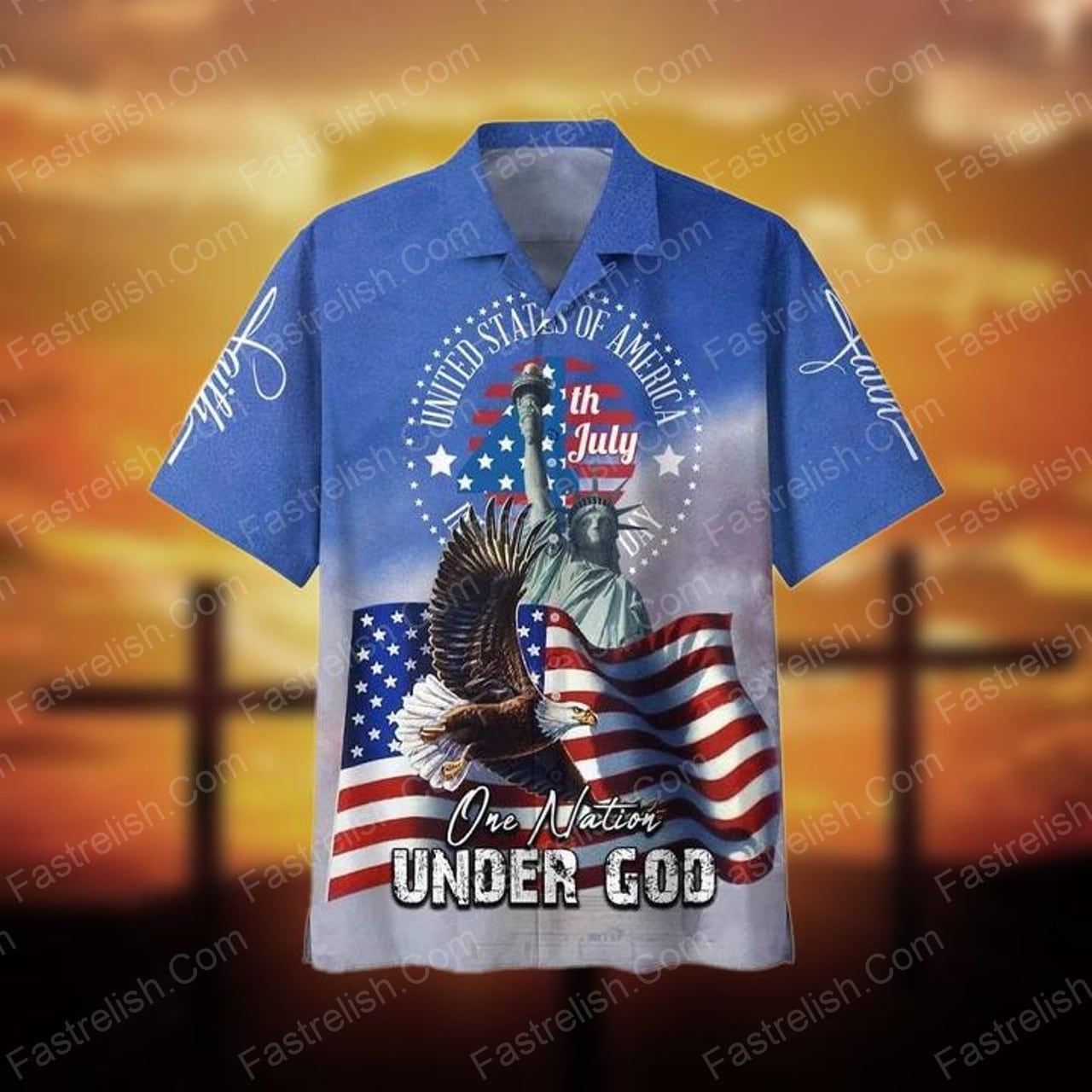 4th July One Nation Under God Independence Day Hawaiian Shirt