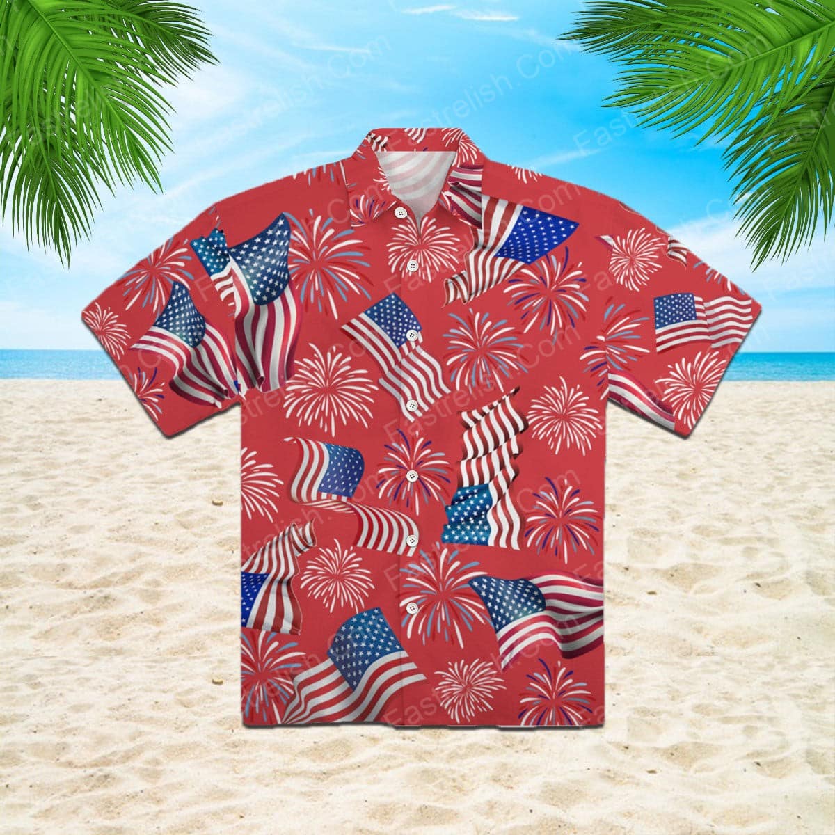 4th Of July Patriotic Aloha Hawaiian Shirts HW8386