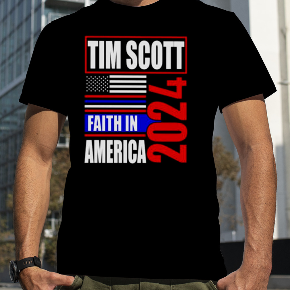 Tim Scott 2024 faith in American shirt