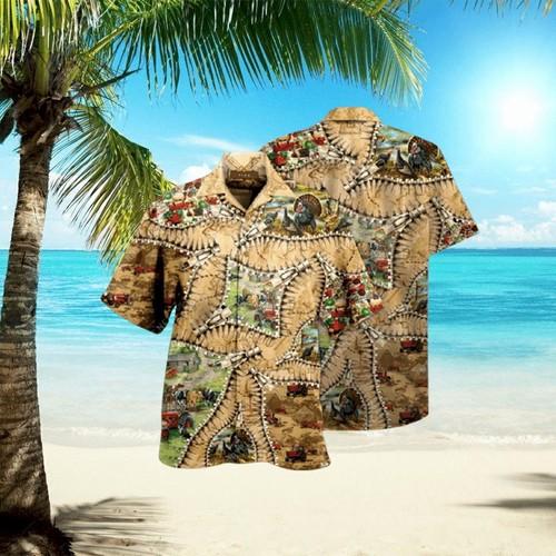 Amazing Zipper Farmer Animals Cute Hawaiian Shirt