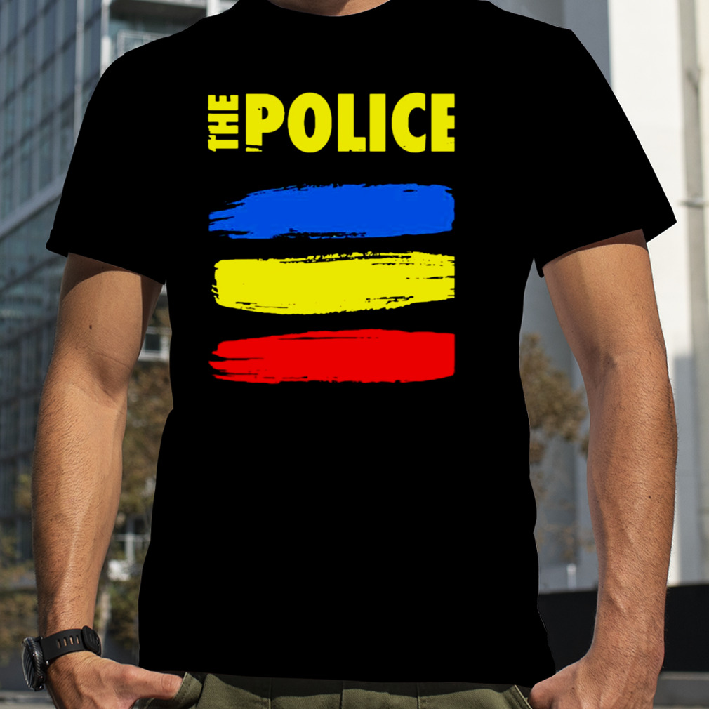 Blue Yellow Red The Police Rock Band shirt