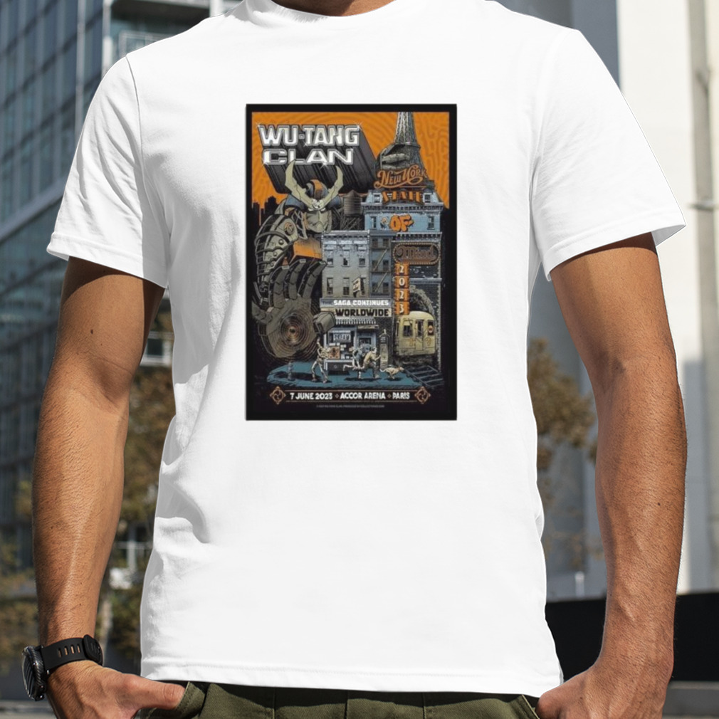 Wu Tang Clan Paris 06 07, 2023 Accor Arena Tour Poster Shirt
