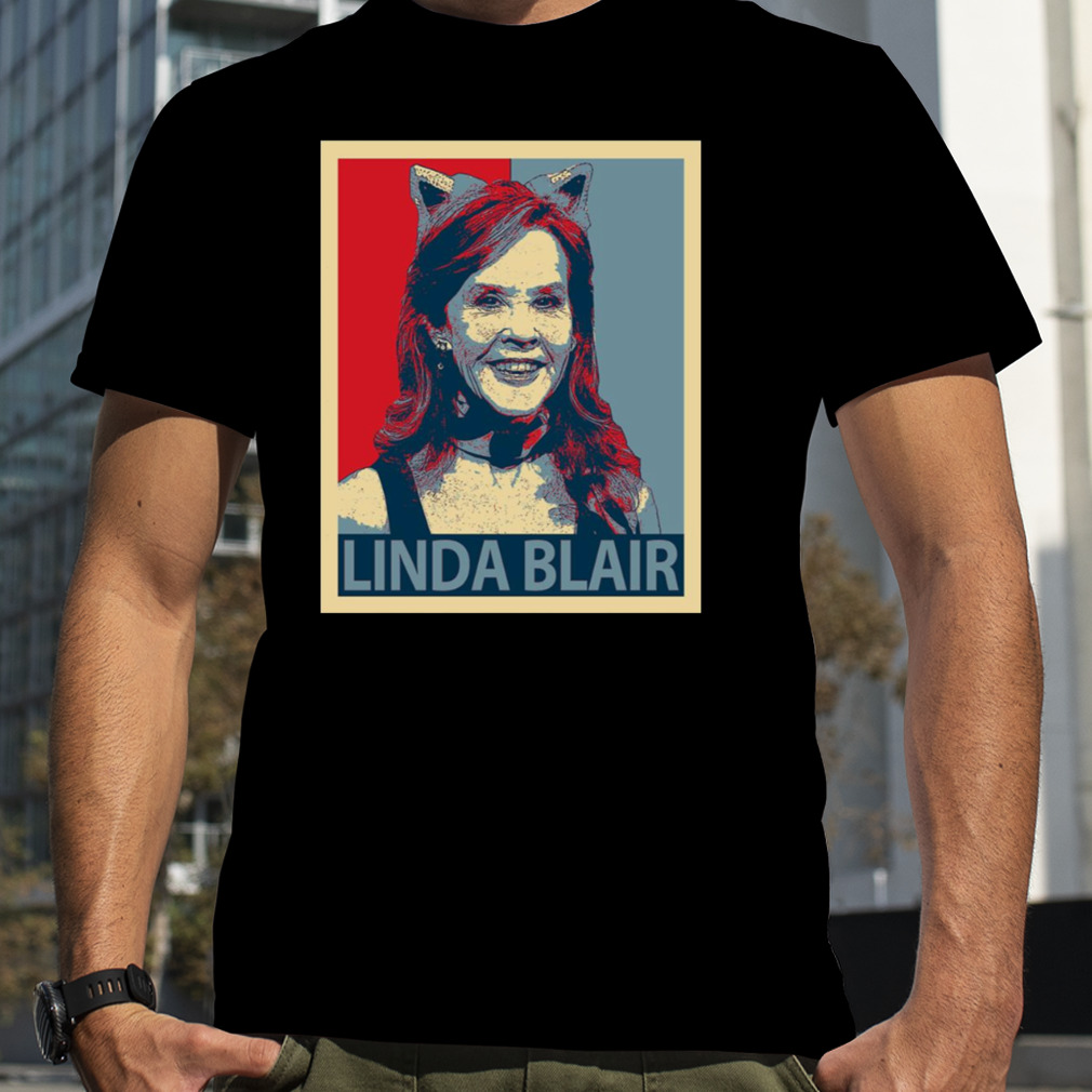 Linda Blair Wearing Cat Ears shirt