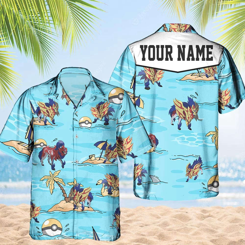 Pokemon Charmander Hawaiian Pattern Hawaii Shirt Aloha Anime Charizard Button  Up Shirt - Freedomdesign