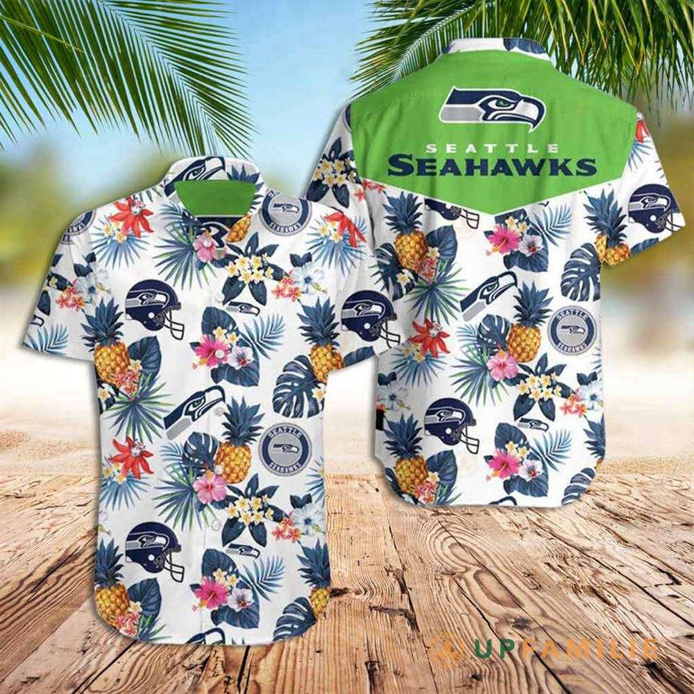 Custom Name Seattle Seahawks Hawaiian Shirt NFL Football Aloha