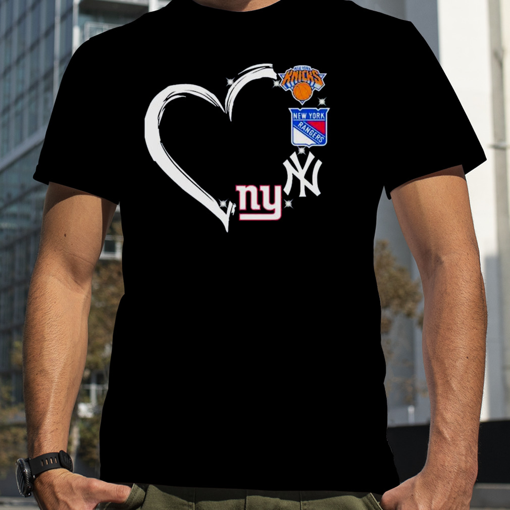 Heart New York Sports Teams Logo Shirt