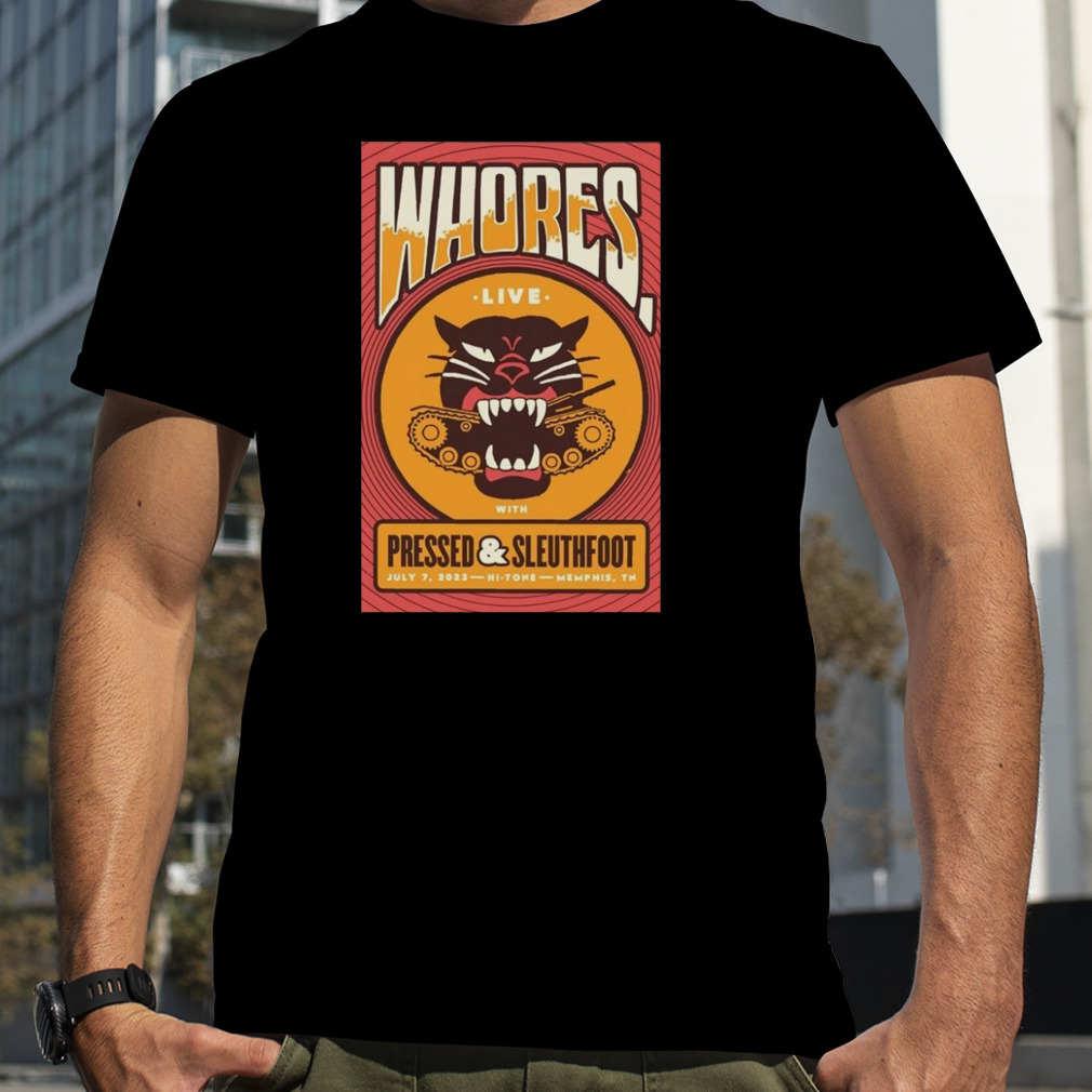 Poster Whores Band Memphis, TN Event Tour 2023 Shirt