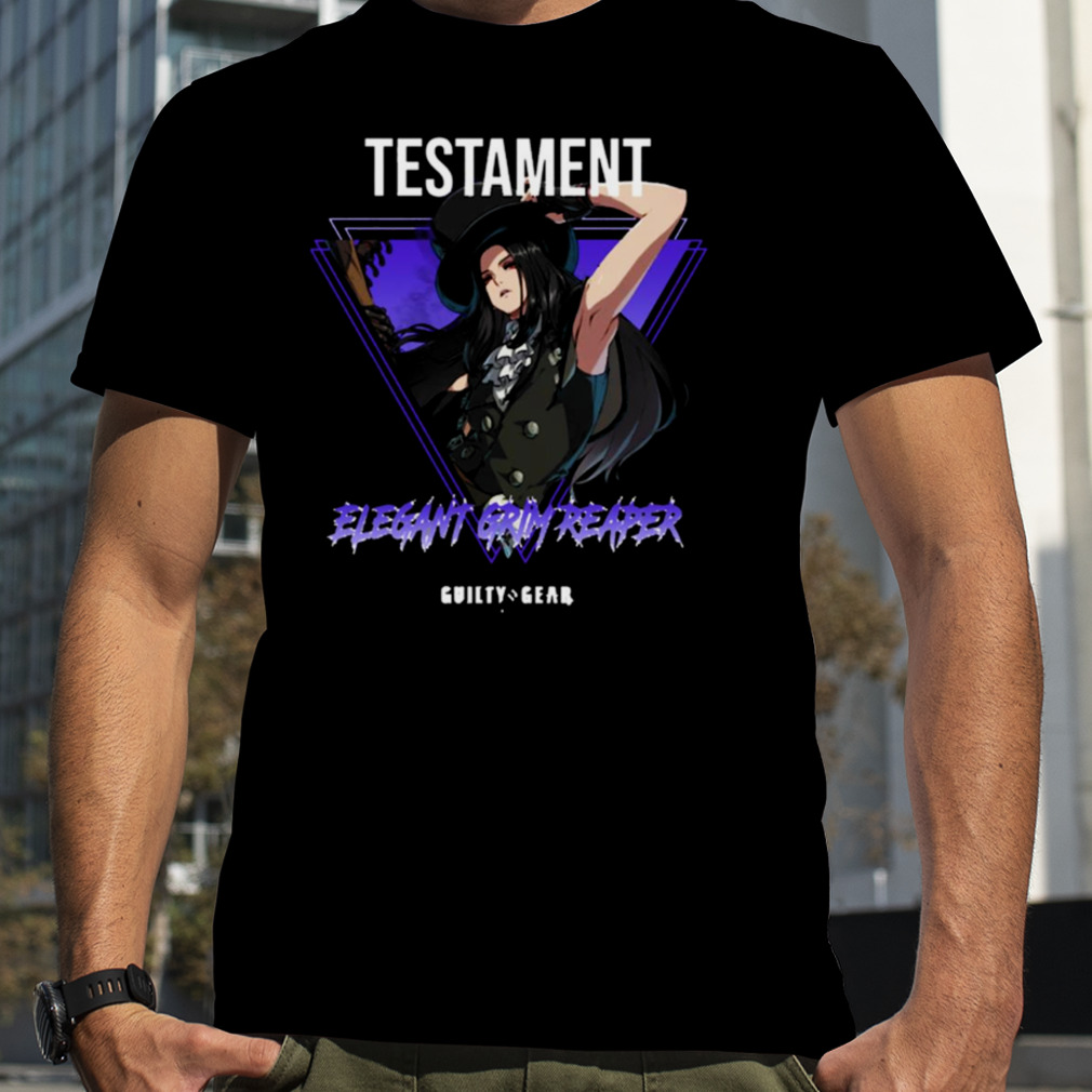 Purple Guilty Gear Strive Elegant Grim Reaper Testament shirt
