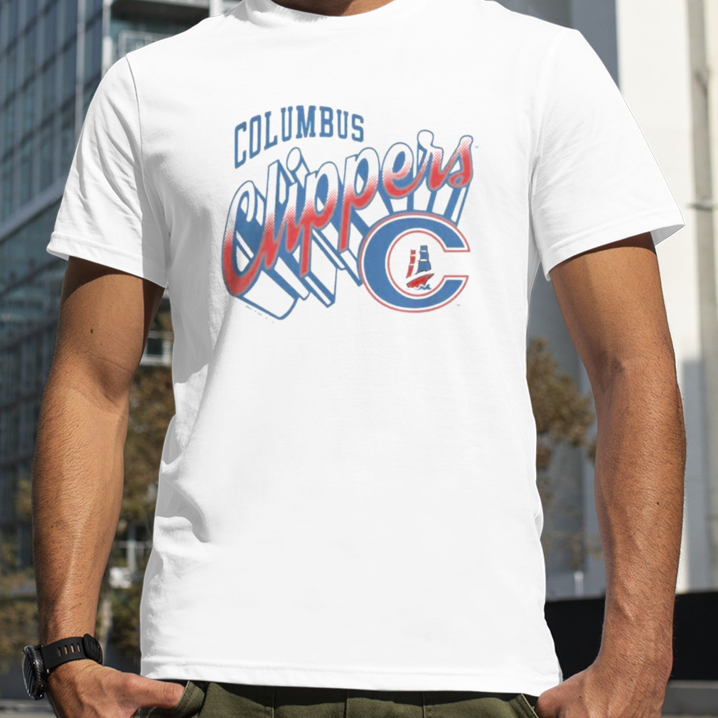 Milb X Columbus Clippers Where I'M From Ash Retro 3 D Logo Tee