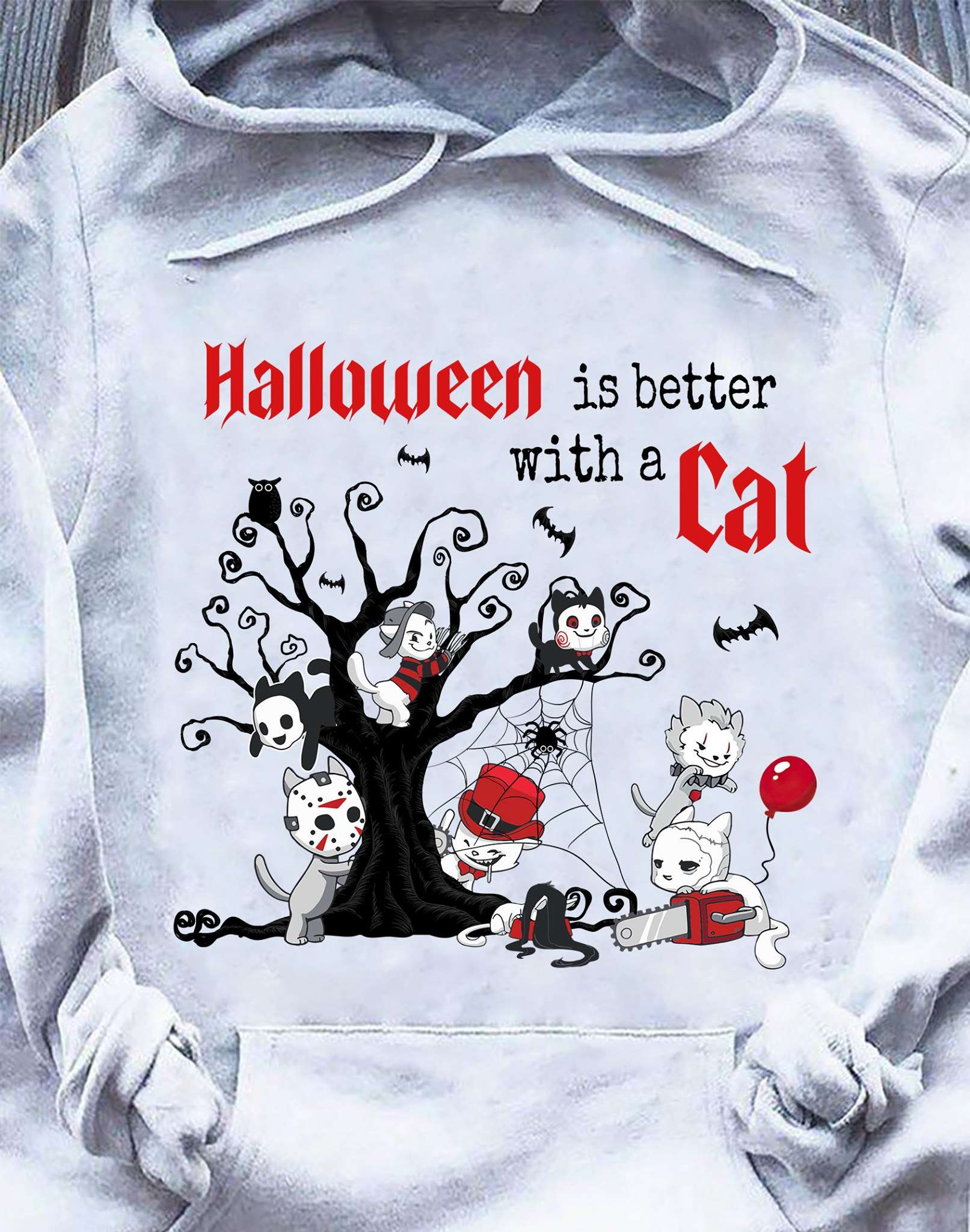 Halloween is better with a cat - Halloween cat costume, Cat lover Halloween gift