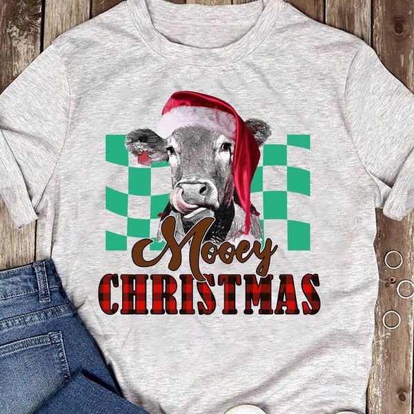 Mooey Christmas cow checkerboard