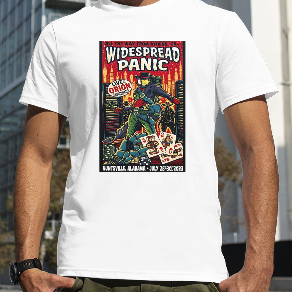 Widespread panic 2023 tour Huntsville AL art poster design t-shirt