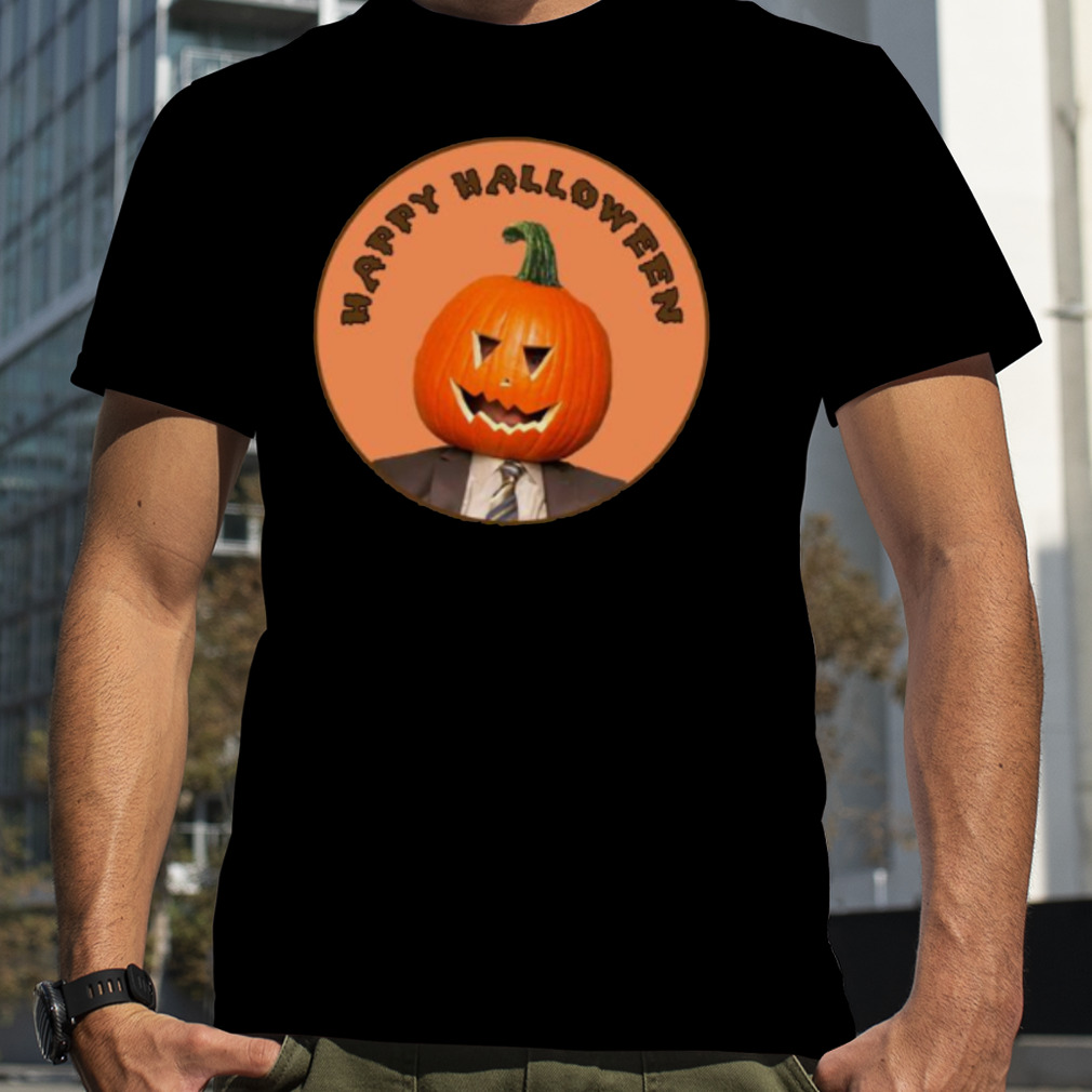 Happy Dwight Shrute The Office Pumpkin Head Halloween shirt
