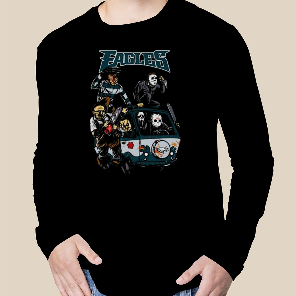 Philadelphia Eagles Halloween horror movies characters shirt