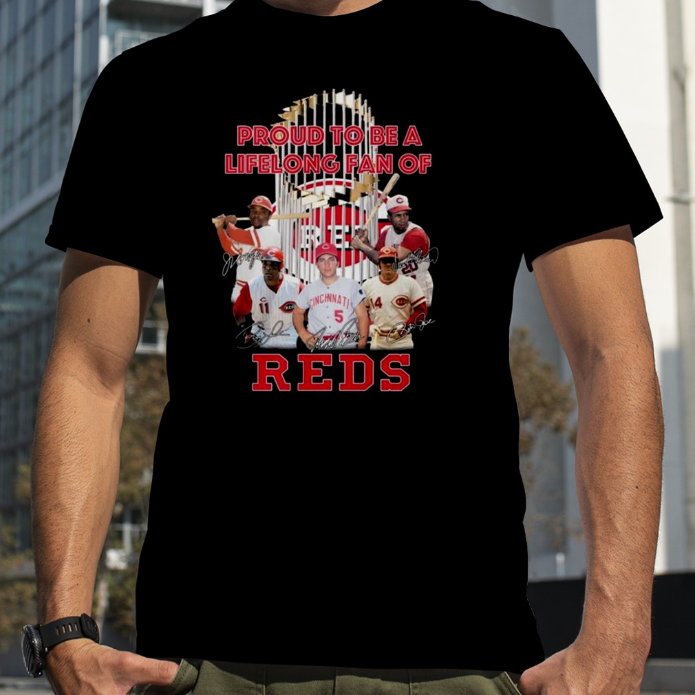 Proud To Be A Lifelong Fan Of Cincinnati Reds Signatures 2023 Shirt